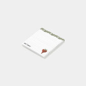 Rode hart, geruite lijnen post-it® notes (Schuin)
