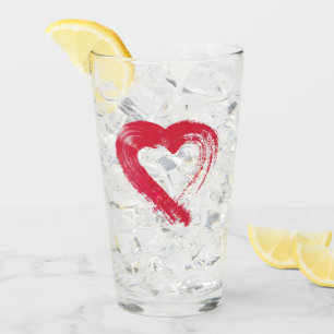Rode Hart Glas Tumbler