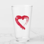 Rode Hart Glas Tumbler (Voorkant)