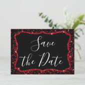 Rode Hart Glitter Sparkle Sweet Zestien Verjaardag Kaart (Staand voorkant)