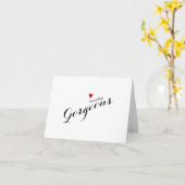 Rode Hart Goede Morgen Prachtige bruiloft Kaart (Gele Bloem)