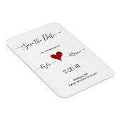 Rode Hart | Hand Lettered Wedding Save the Date Magneet (Rechterzijde)