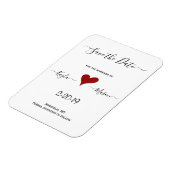 Rode Hart | Hand Lettered Wedding Save the Date Magneet (Linkerzijde)