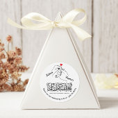 Rode Hart Handen Handen Stickers - 3 inch