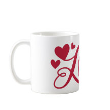 Rode Hart Handletter Love Typografie
