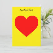 Rode Hart Heat Pop Art Custom Kaart (Staand voorkant)