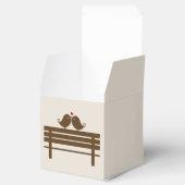 Rode Hart Herfst Tortelduifjes Bedankdoosjes (Geopend)