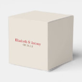 Rode Hart Herfst Tortelduifjes Bedankdoosjes (Achterkant)