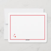 Rode hart houdt van kussen en knuffels valentijns feestdagenkaart (Achterkant)