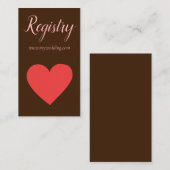 Rode Hart Huwelijksregister Informatiekaartje (Voorkant / Achterkant)