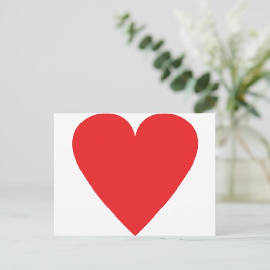 Rode hart icoon briefkaart (Staand voorkant)