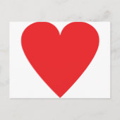 Rode hart icoon briefkaart (Voorkant)