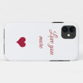 Rode hart 'ik hou meer van jou' iPhone / iPad hoes (Achterkant (horizontaal))
