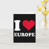 Rode Hart Ik Hou Van Europa  Kaart (Gele Bloem)