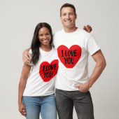 Rode Hart “IK HOU VAN JE” – Romantisch Minimalisti T-shirt (Unisex)