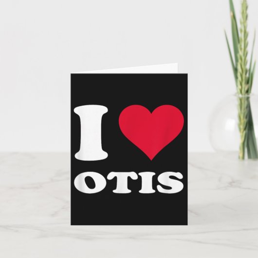 Rode Hart Ik Hou Van Otis Kaart (Voorkant)