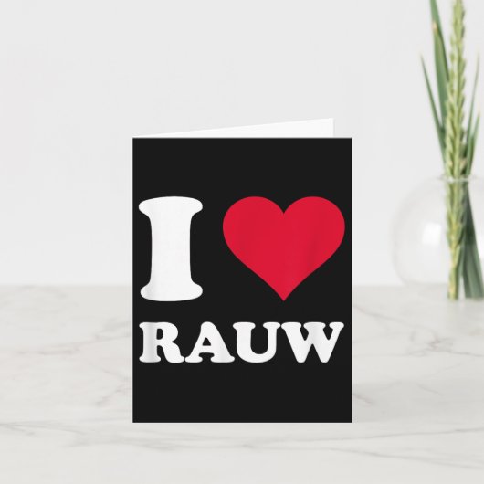 Rode Hart Ik Hou Van Rauw Kaart (Voorkant)