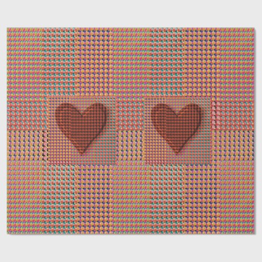 Rode Hart inpakpapier (Vlak)