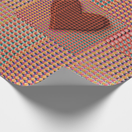 Rode Hart inpakpapier (Hoek)