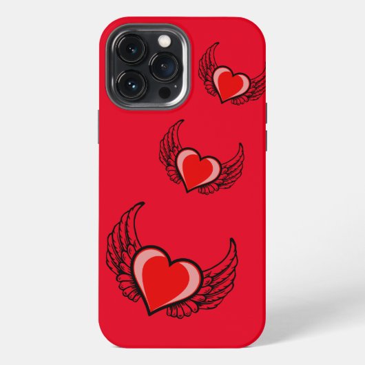 Rode hart iPhone hoesje (Achterkant)