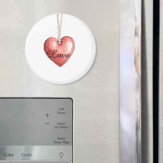Rode Hart Ketting Magneet (Insitu (Koelkast))