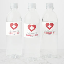 Rode Hart Kruis Katerskit Waterfles Labels Etiket