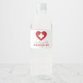 Rode Hart Kruis Katerskit Waterfles Labels Etiket (Voorkant)