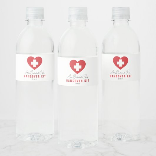 Rode Hart Kruis Katerskit Waterfles Labels Etiket (Flessen)