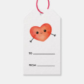 Rode hart leuke kleine cadeautag cadeaulabel (Voorkant)