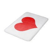 Rode Hart Lief Valentijnsdag Wit Aangepaste Kleur Badmat (Gekanteld)