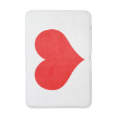 Rode Hart Lief Valentijnsdag Wit Aangepaste Kleur Badmat (Voorkant Verticaal)