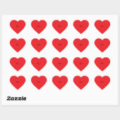Rode Hart Liefde Cursieve Sticker (Vel)