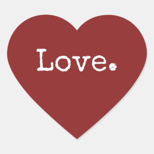 Rode Hart Liefde Enveloppe Zegellak Sticker
