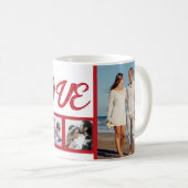 Rode hart liefde gepersonaliseerde Valentijnsdag c Koffiemok (Voorkant rechts)
