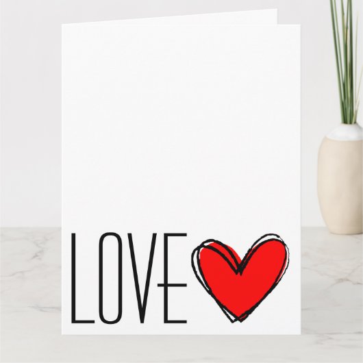 Rode Hart LIEFDE Kaart (Voorkant)