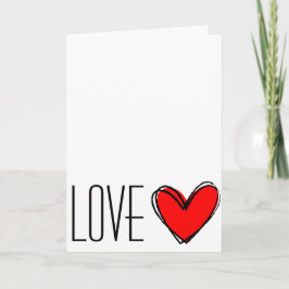Rode Hart LIEFDE Kaart