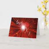 Rode Hart 'liefde & kusjes' wenskaart Kaart (Gele Bloem)