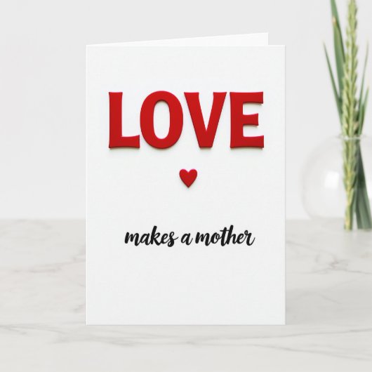 Rode Hart Liefde Moeder Kaart (Voorkant)