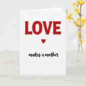 Rode Hart Liefde Moeder Kaart (Gele Bloem)