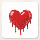 Rode hart liefde onderzetter (Voorkant)