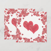 rode hart liefde Valentijnsdag (Voorkant / Achterkant)