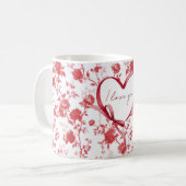 Rode Hart Liefdesboog Koffiemok (Voorkant links)