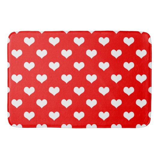 Rode Hart Liefdesontwerp  Badmat (Voorkant)
