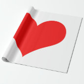 Rode Hart Lieve Valentijnsdag Aangepaste Kleur Wit Cadeaupapier (Uitgerold)