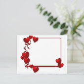 Rode Hart lijst - Aanpasbaar Briefkaart (Staand voorkant)