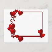 Rode Hart lijst - Aanpasbaar Briefkaart (Voorkant)