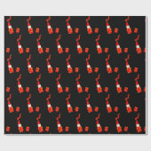 Rode Hart Lippenstift Pop Art Design Cadeaupapier (Vlak)