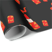 Rode Hart Lippenstift Pop Art Design Cadeaupapier (Rol Hoek)