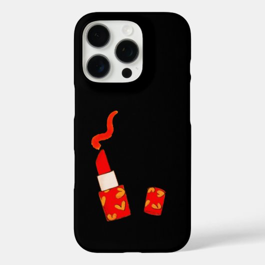 Rode Hart Lippenstift Pop Art Design Case-Mate iPhone Case (Achterkant)