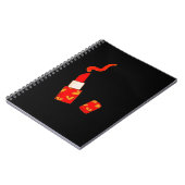 Rode Hart Lippenstift Pop Art Design Notitieboek (Linkerzijde)